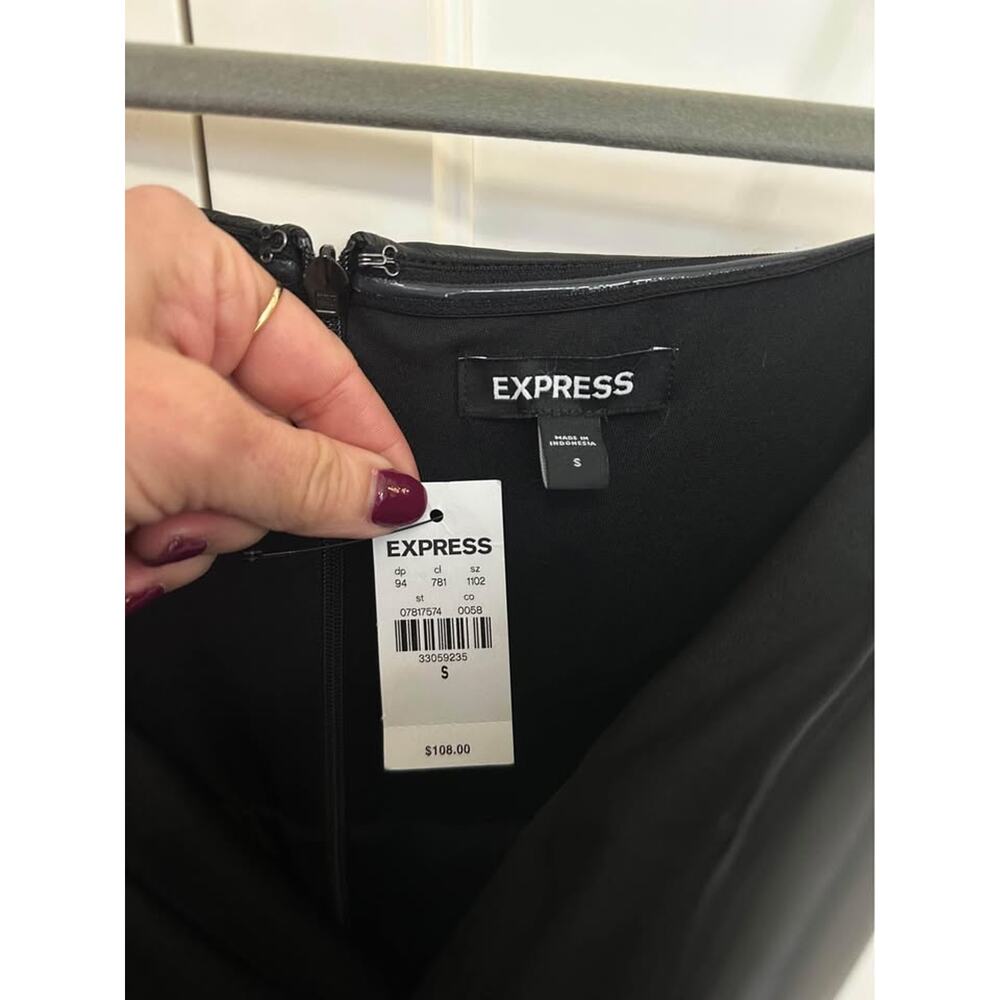 New! Express Leather Dress - Picture 3 of 5